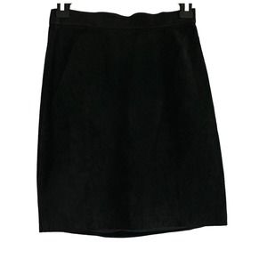 Repertoire Womens Size 5/6 Vintage Black Genuine Leather‎ Suede Mini Skirt